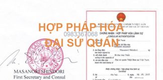 Thủ tục hợp pháp hóa tại đại sứ quán