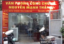 Văn phòng công chứng Nguyễn Mạnh Thắng