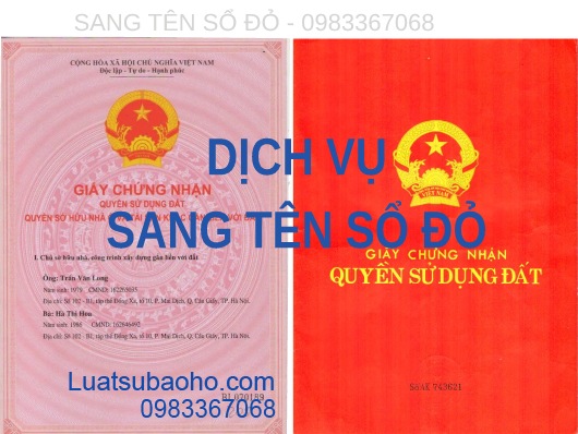 Dịch vụ sang tên sổ đỏ