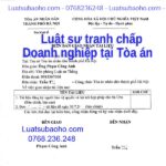 Luật sư tranh chấp doanh nghiệp tại tòa án