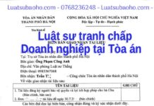 Luật sư tranh chấp doanh nghiệp tại tòa án