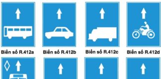 Ý nghĩa của biển báo R412 kết hợp với từng vạch vạch kẻ đường