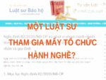 Một luật sư được tham gia mấy tổ chức hành nghề luật sư cùng lúc?