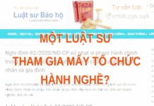 Một luật sư được tham gia mấy tổ chức hành nghề luật sư cùng lúc?